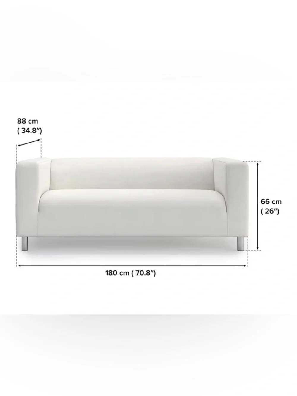 Yellow Modern Two-Seater Sofa Cover